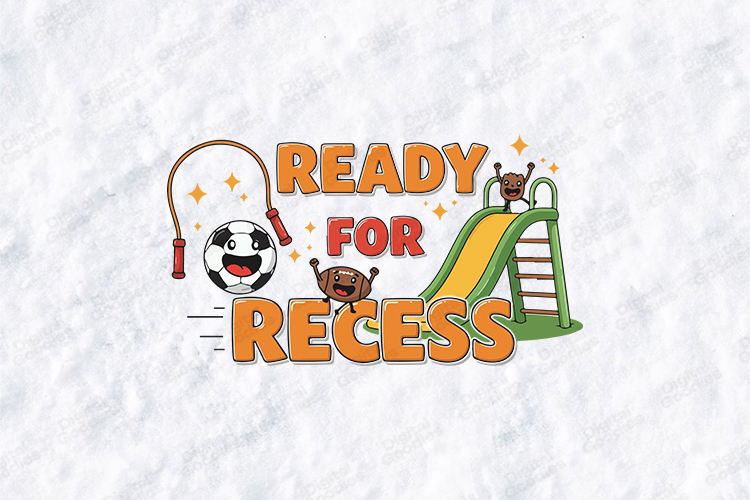 Ready For Recess SVG - Kawaii Playground School Cut File