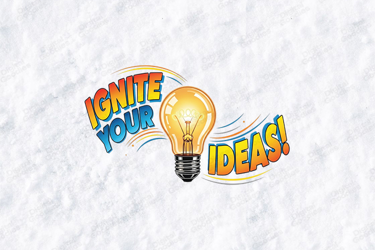 Ignite Your Ideas Creative Motivation Quote Design