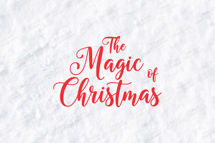 The Magic of Christmas SVG | Red Script Holiday Quote