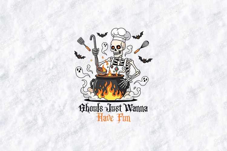 Ghouls Just Wanna Have Fun SVG - Skeleton Chef Halloween