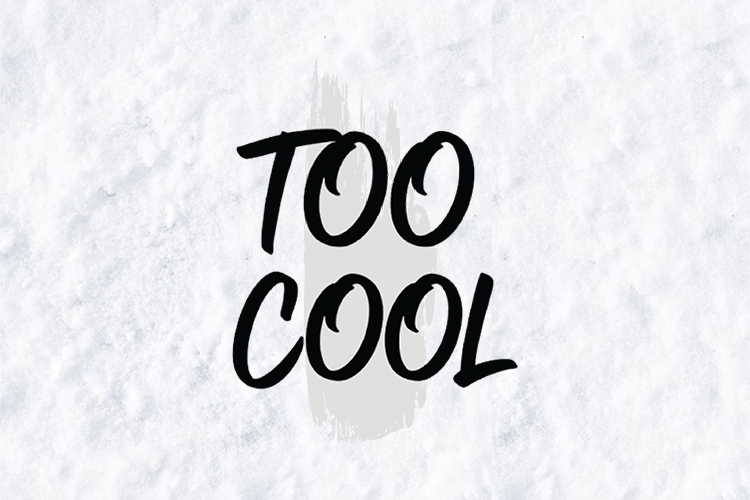 Too Cool SVG - Urban Streetwear Brush Stroke Quote Design