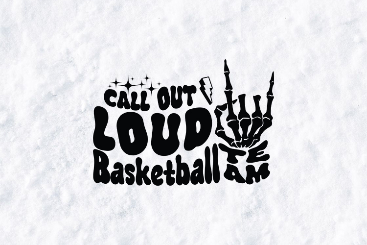 Groovy Skeleton Basketball SVG - Call Out Loud Team Design