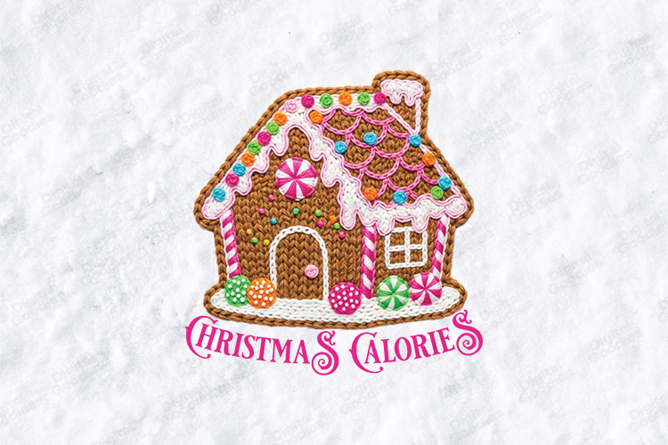 Christmas Calories SVG | Knit Gingerbread House Sublimation