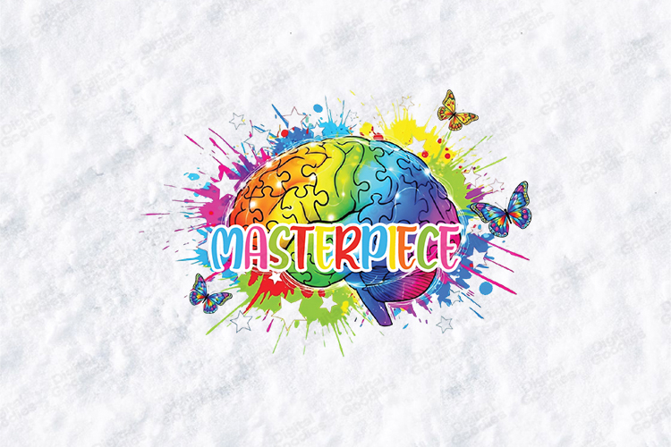 Masterpiece SVG - Autism Awareness Brain Puzzle Cut File