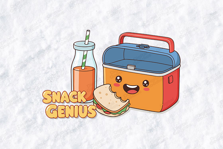 Snack Genius SVG - Cute Back to School Lunch Box Cut File