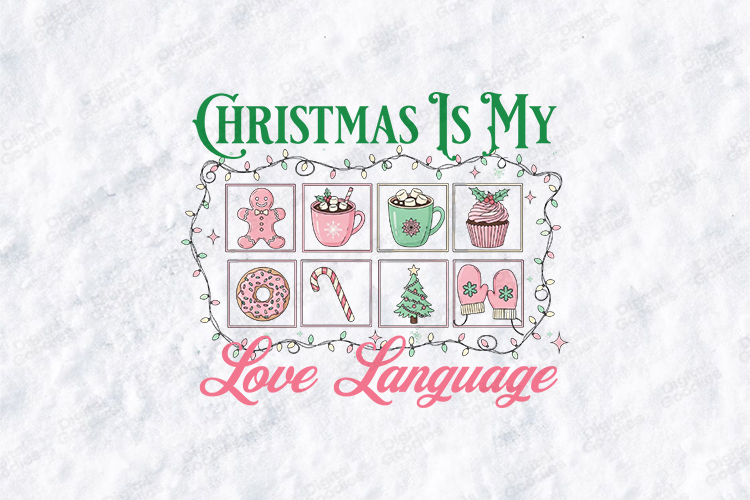 Christmas Is My Love Language SVG | Festive Icon Grid