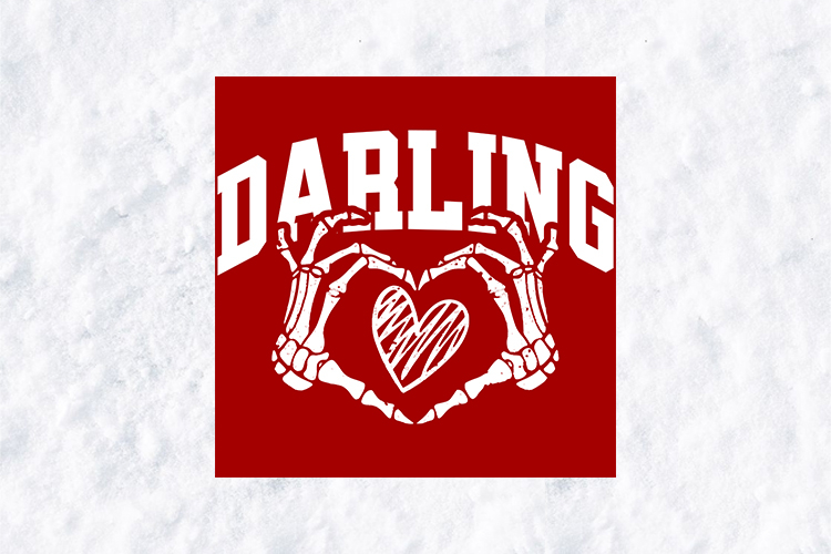 LoveDarling Skeleton Heart Hands PNG | Retro Goth Valentine