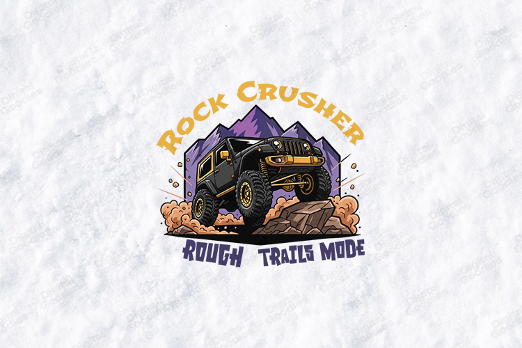 Rock Crusher SVG - Rough Trails Mode Offroad Jeep Cut File