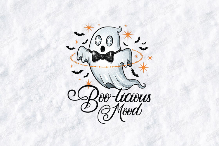 Boo-licious Mood SVG - Retro Ghost Halloween Cut File