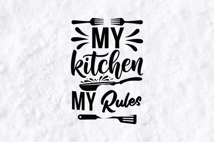 My Kitchen My Rules SVG - Funny Cooking Quote & Utensils