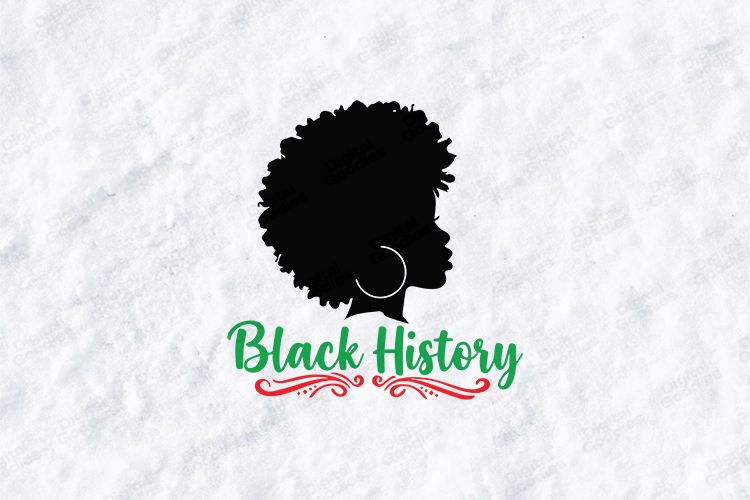 Black History SVG - Afro Woman Silhouette Heritage Cut File