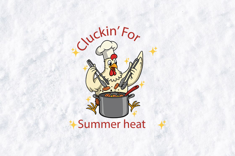 Cluckin For Summer Heat Funny Chef Chicken BBQ Sublimation