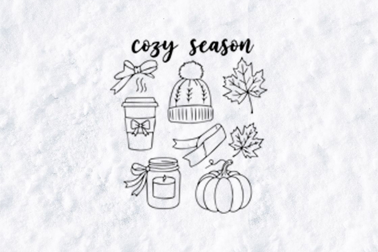 Cozy Season Doodles - Autumn and Winter SVG Elements
