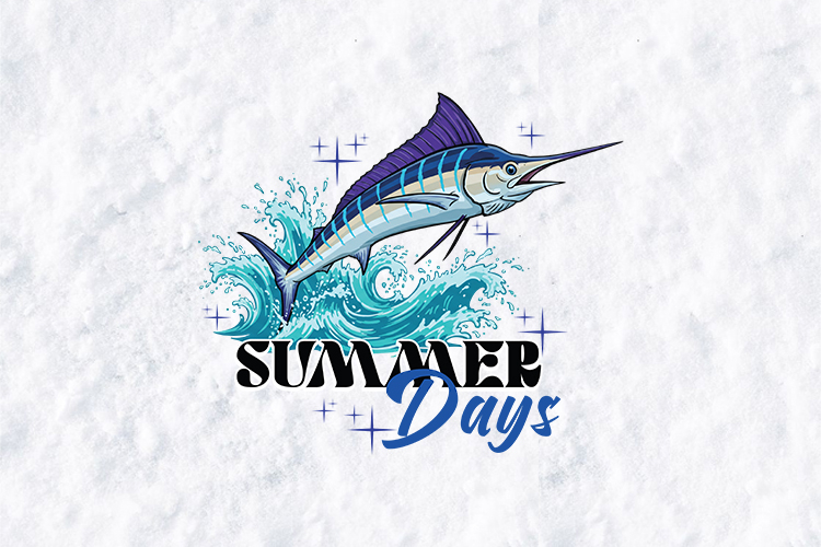 Summer Days SVG - Blue Marlin Sport Fishing Ocean PNG