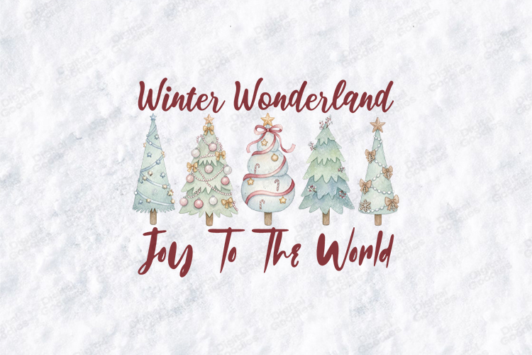 Winter Wonderland Joy To The World SVG | Pastel Tree Art
