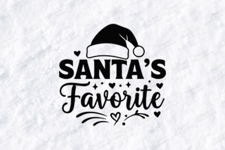 Santas Favorite SVG, Christmas Santa Hat PNG