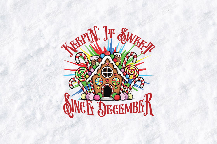 Keepin It Sweet Since December SVG | Gingerbread House Art