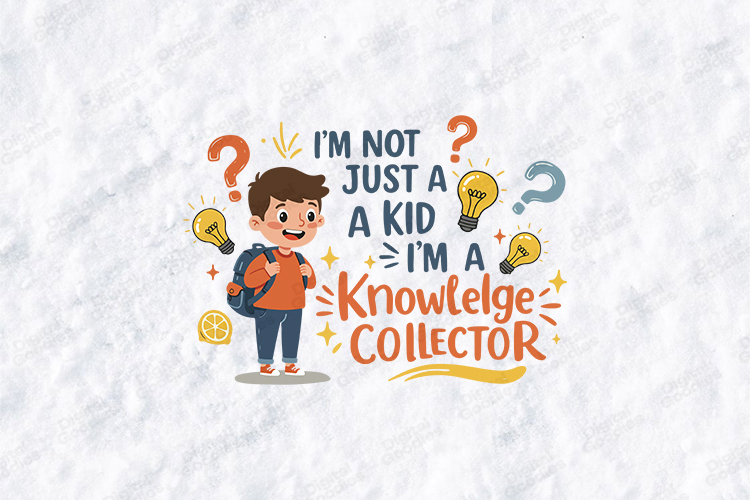Knowledge Collector SVG - Kawaii Student Boy Cut File