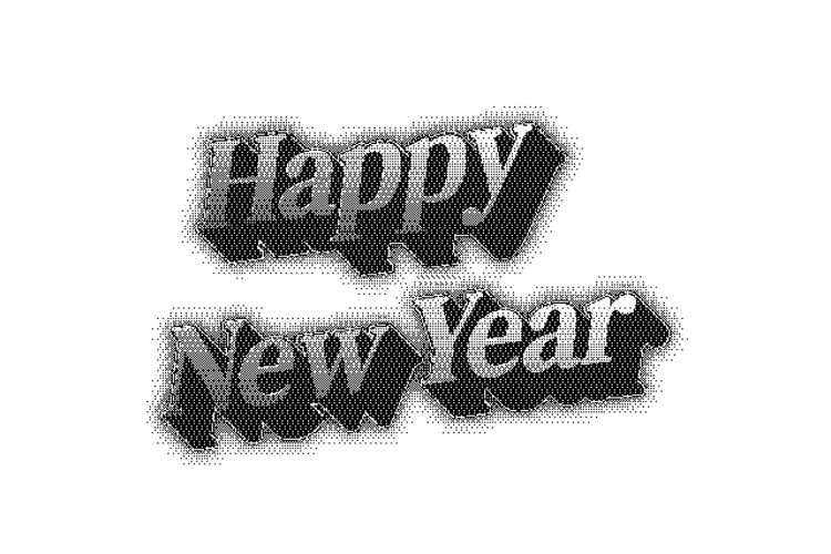 New years day creative lettering typography art graphic