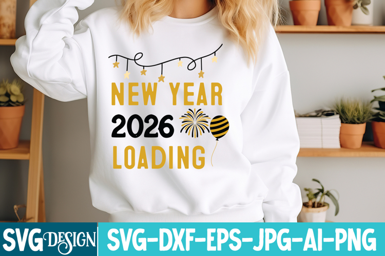 New Year 2026 Loading SVG Design,New Year svg Design
