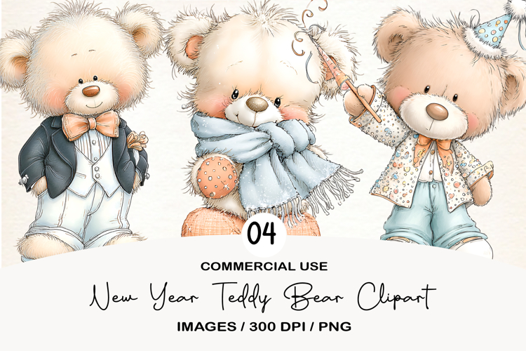 Cute Teddy Bear Clipart Image 6