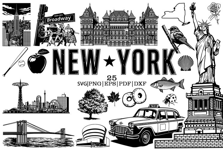 New York State Vector Clipart