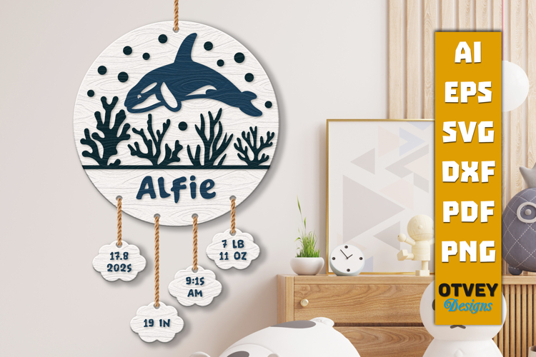 Newborn Baby Personalized Stat Sign Lasercut