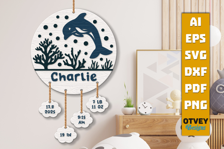 Newborn Baby Personalized Stat Sign Lasercut
