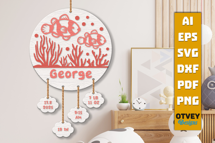 Newborn Baby Personalized Stat Sign Lasercut