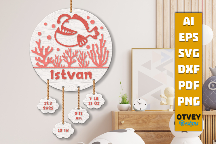 Newborn Baby Personalized Stat Sign Lasercut