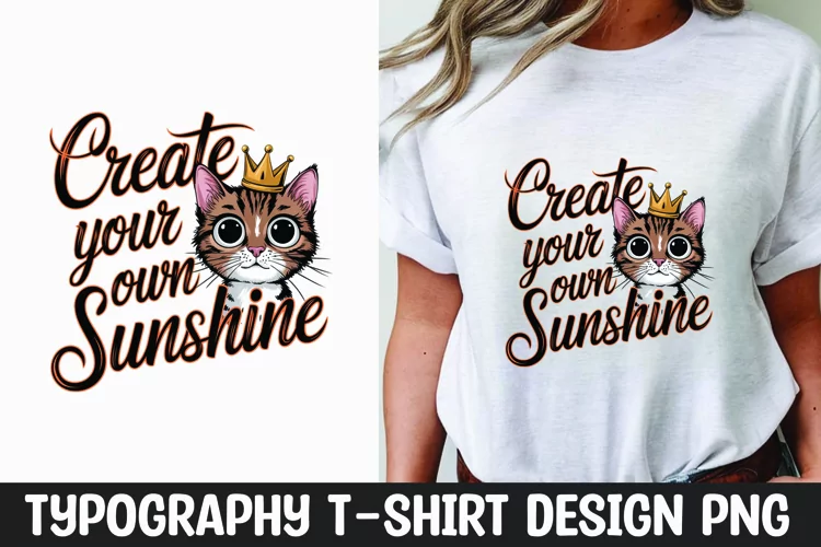 Cat sarcastic quote t-shirt sublimation design