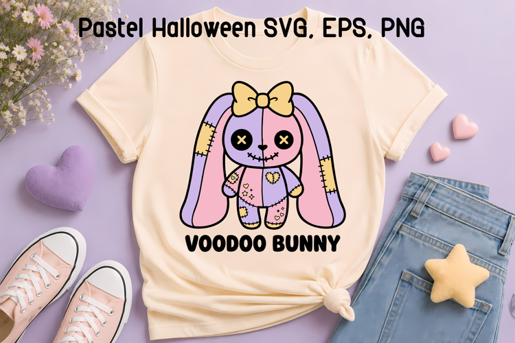 Pastel Halloween Voodoo Bunny SVG | Pastel Halloween SVG