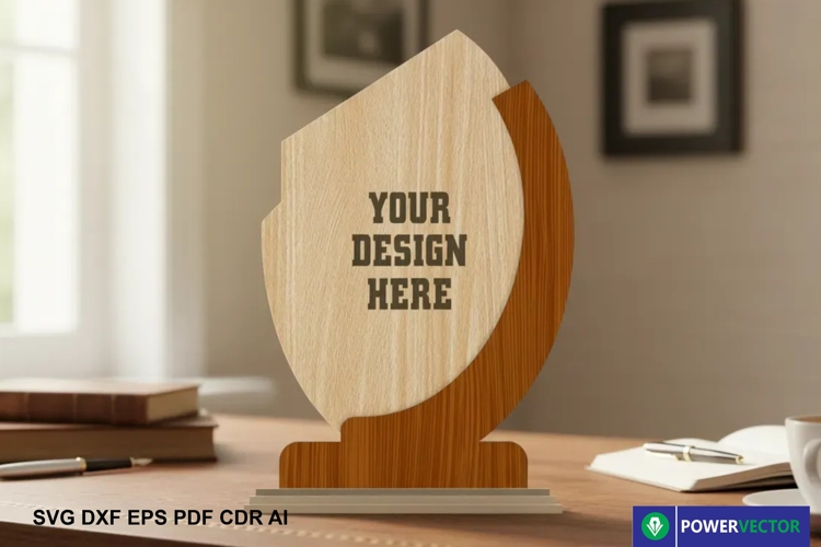 Wooden Award Template SVG | Achievement Plaque Design