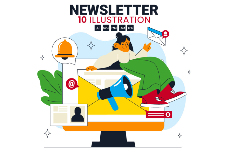 10 Email Newsletter Illustration