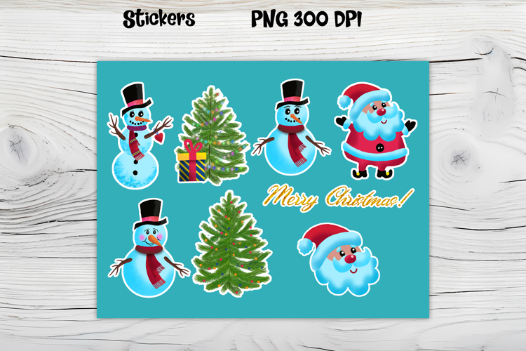 Cute Christmas snowman sticker | Printable winter stickers