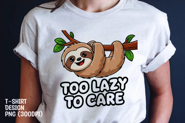 To lazy to care quote t-shirt sublimation