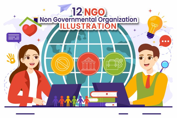 12 NGO or Non Governmental Organization Illustration example image 1