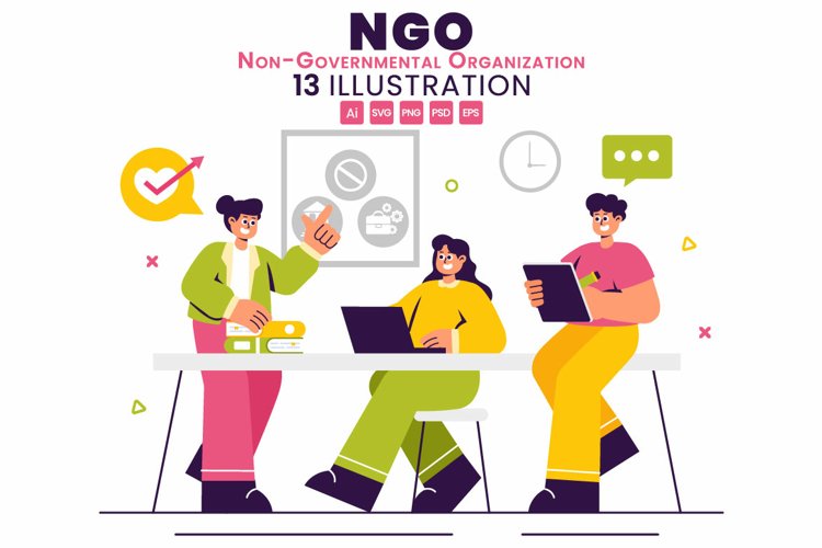 13 NGO or Non Governmental Organization Illustration example image 1