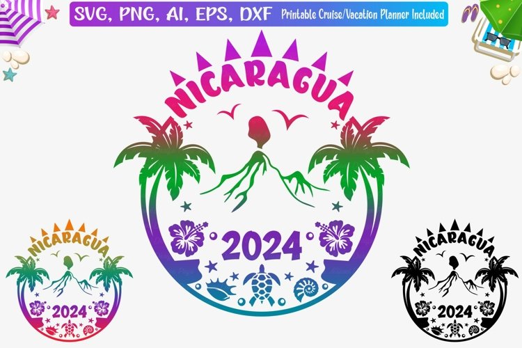 Nicaragua Vacation Shirt 2024 Svg, Caribbean Vacay Png example image 1