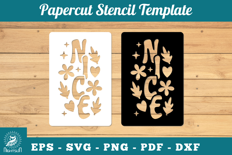 Nice Papercut Stencil SVG