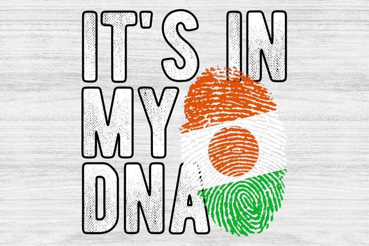 It's in my DNA Niger Flag Fingerprint PNG Sublimation example image 1