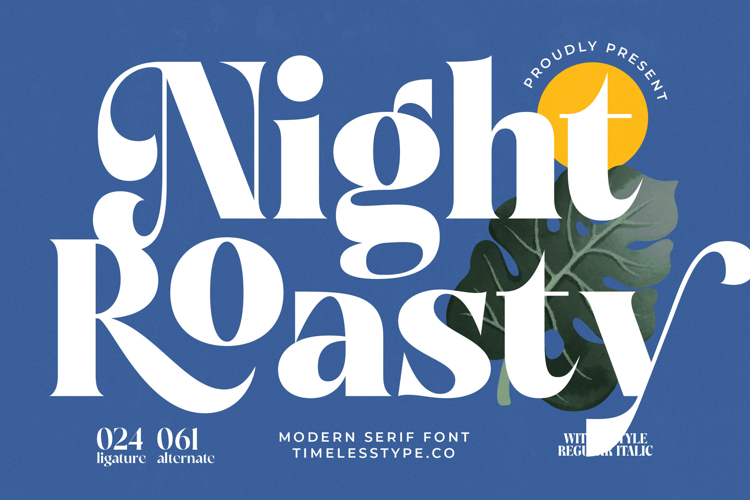 Night Roasty - Modern Serif Font