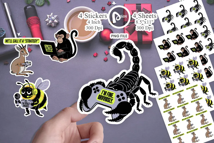 Night-Shift Snark Mode Animals Sticker