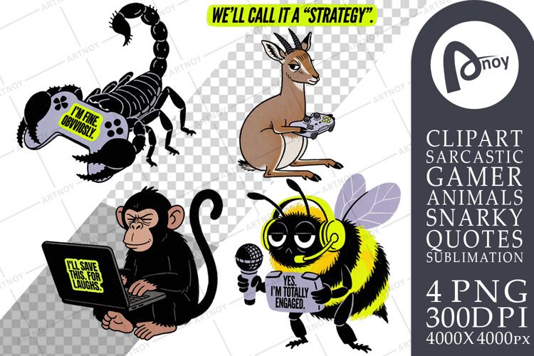 Night-Shift Snark Mode Animals Sublimation example image 1