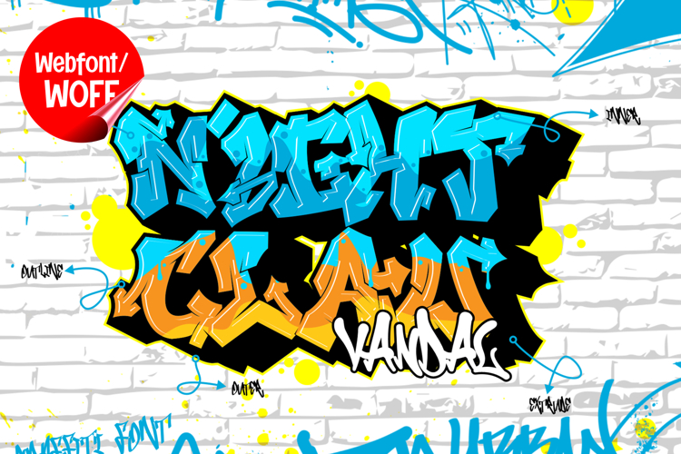 Nightclaw Vandal | Wild Graffiti Webfont for Urban Street