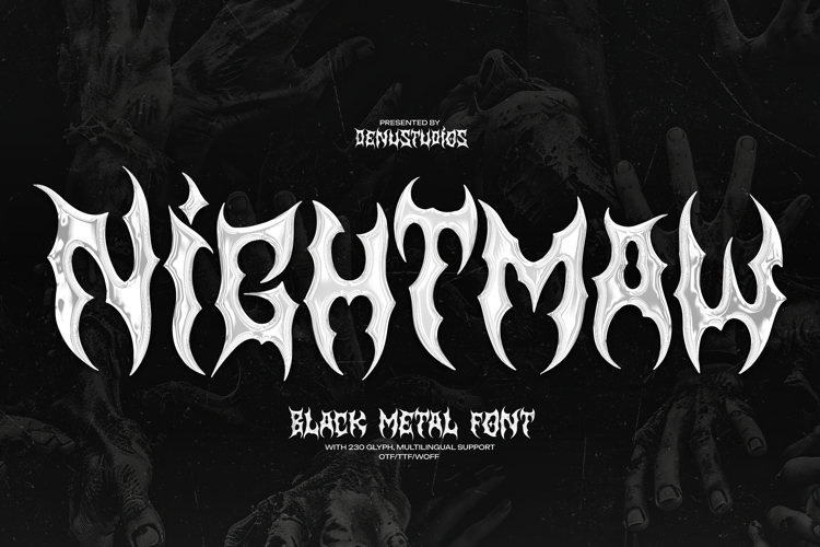 Nightmaw | Black Metal Font