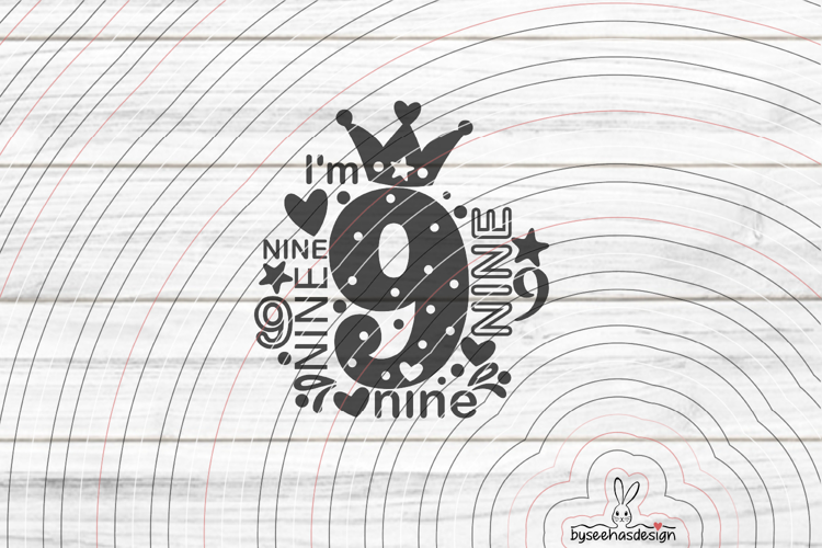 I'm nine cutting file SVG DXF