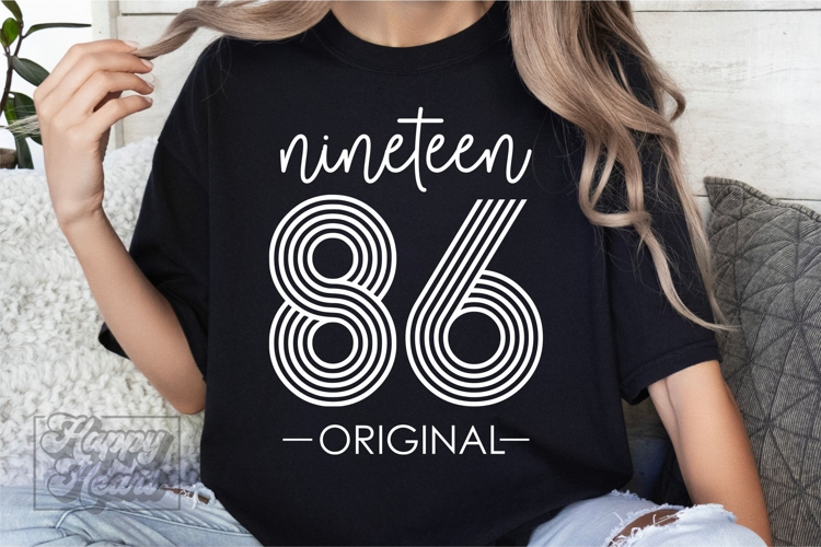 Vintage 1986 Retro SVG - Hello Forty SVG - 40th Birthday