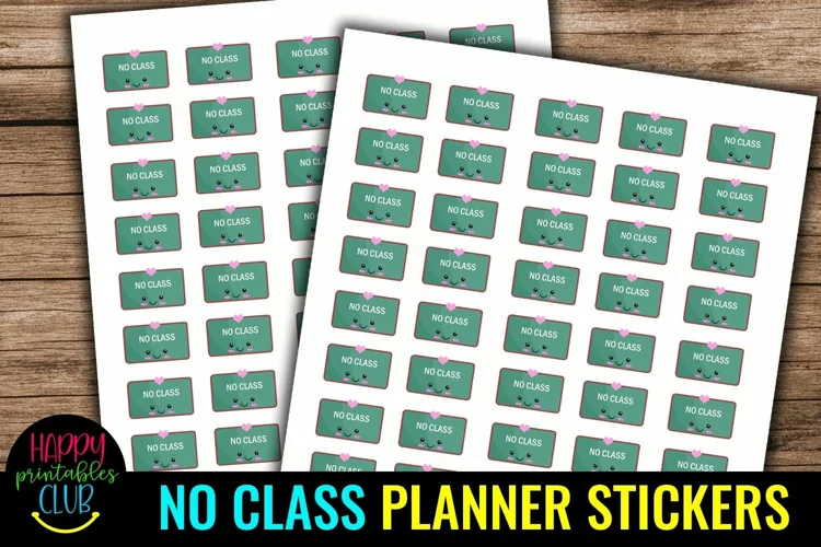 No Class Planner Stickers I Back to School Planner Stickers