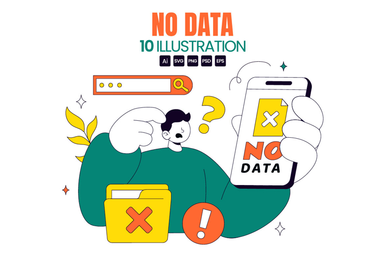 10 No Data Vector Illustration example image 1